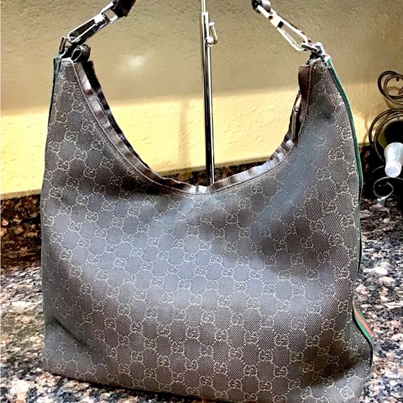 Gucci Monogrammed Canvas Customized Hobo Bag - Picture 2 of 13